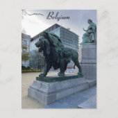 Majestic Lion Brüssel Belgien Postkarte (Vorderseite)