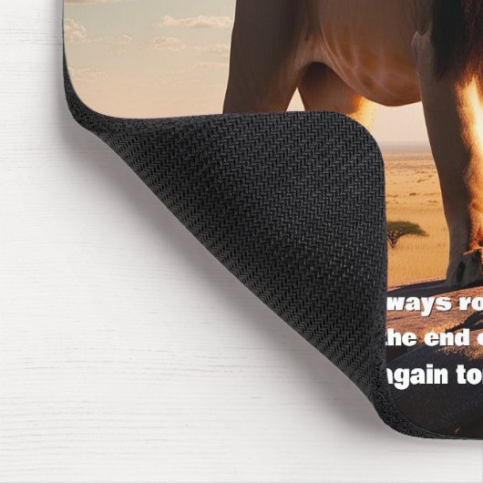 Majestic Lion Courage Inspiriere Motivierend Mousepad (Ecke)