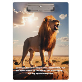 Majestic Lion Courage Inspirierend Geschenk Motivi Klemmbrett