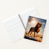 Majestic Lion Courage Inspirierend Geschenk Motivi Notizblock (Innenseite)