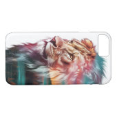 Majestic Lion Doppelbelichtung mit Natur lebendig Case-Mate iPhone Hülle (Rückseite (Horizontal))