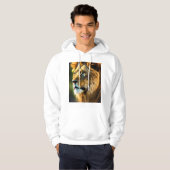 Majestic Lion Drawing T-Shirt | Hand-Drawn Wild An Hoodie (Vorne ganz)