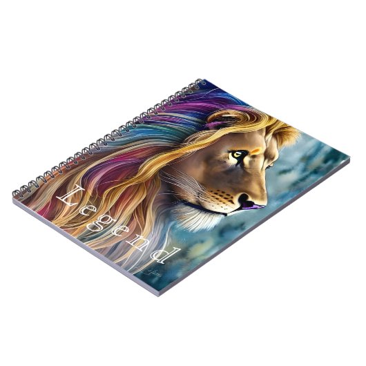 Majestic Lion Editable Note Book Notizblock (Linke Seite)