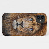 Majestic Lion Face with Blue Eyes | Wildlife Anima Case-Mate iPhone Hülle (Rückseite (Horizontal))