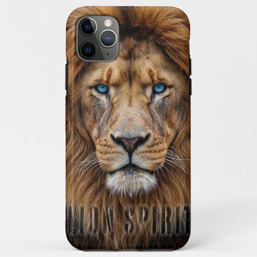Majestic Lion Face with Blue Eyes | Wildlife Anima Case-Mate iPhone Hülle (Rückseite)