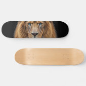 Majestic Lion Face with Blue Eyes | Wildlife Anima Skateboard (Horizontal)