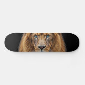 Majestic Lion Face with Blue Eyes | Wildlife Anima Skateboard (Horizontal)