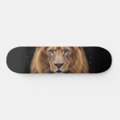 Majestic Lion Face with Blue Eyes | Wildlife Anima Skateboard (Horizontal)