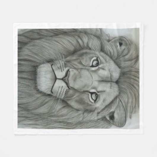 Majestic Lion Fleecedecke (Vorderseite (Horizontal))