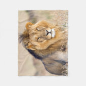 Majestic lion Foto Fleecedecke (Vorderseite)