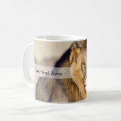 Majestic lion Foto personalisiert Kaffeetasse (Vorderseite Links)