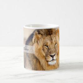 Majestic lion Foto personalisiert Kaffeetasse