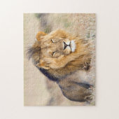 Majestic lion Foto Puzzle (Vertikal)