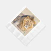 Majestic lion Foto Serviette (Ecke)