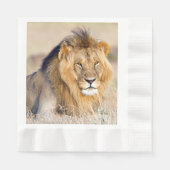 Majestic lion Foto Serviette (Vorderseite)