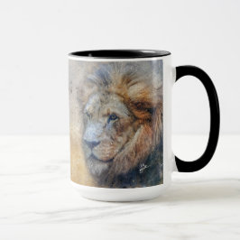 Majestic Lion Fotografy Modern Watercolor Tasse