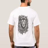 Majestic Lion Friendship Tattoo Design T-Shirt (Rückseite)