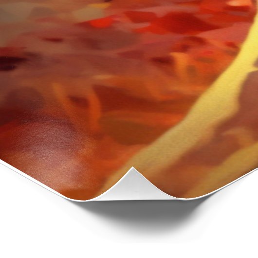 Majestic Lion Glossy Poster Wine Art (Ecke)