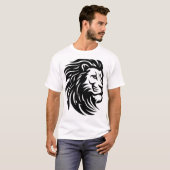 "Majestic Lion Graphic T - Shirt - Bold & Stylish" (Vorne ganz)