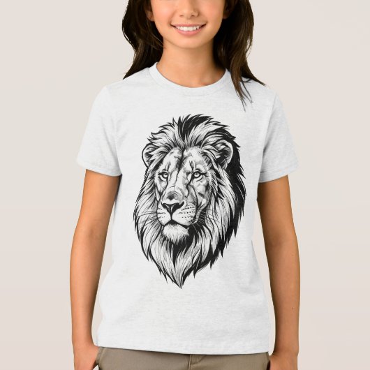 Majestic Lion Head Tri-Blend Shirt (Vorderseite)