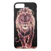 Majestic Lion in Glasing Wireframe Art Case-Mate iPhone Hülle (Rückseite)