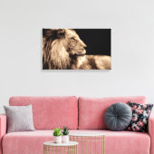 Majestic Lion in Profil Leinwanddruck (Insitu (Wohnzimmer))
