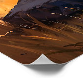 Majestic Lion in Wilden Religiösen Malerei Poster (Ecke)