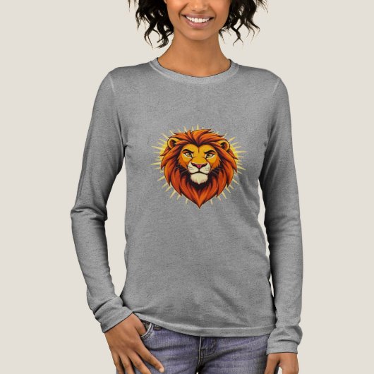 Majestic Lion – King of Power and Authority Tri-Blend Shirt (Vorderseite)