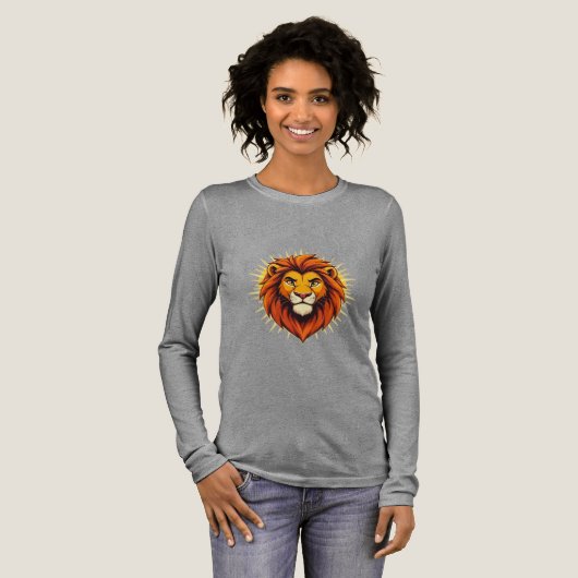 Majestic Lion – King of Power and Authority Tri-Blend Shirt (Volle Vorderseite)