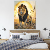Majestic Lion Leinwanddruck (Insitu (Schlafzimmer))