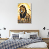 Majestic Lion Leinwanddruck (Insitu (Schlafzimmer))