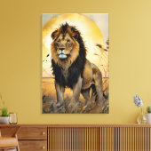 Majestic Lion Leinwanddruck (Insitu (Wohnzimmer))