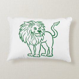 Majestic Lion Line Art Pillow Dekokissen