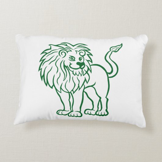 Majestic Lion Line Art Pillow Dekokissen (Rückseite)