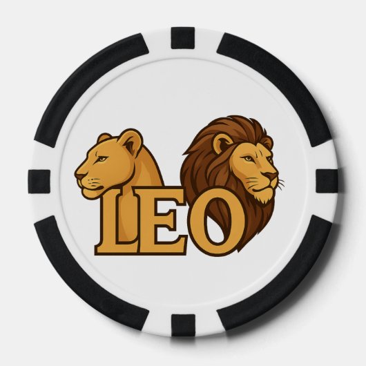 Majestic Lion & Lioness Fusion - Bold Wildlife Pokerchips (Vorderseite)