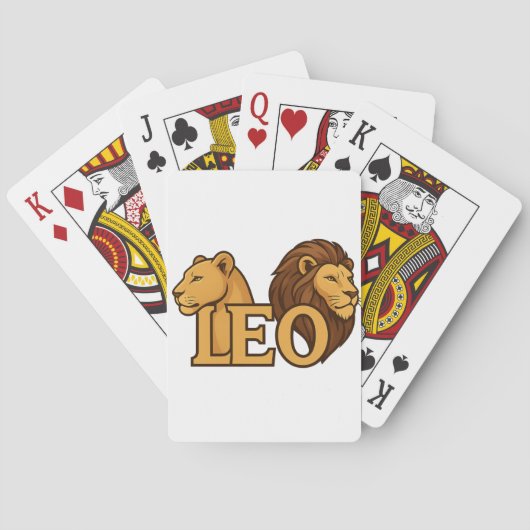 Majestic Lion & Lioness Fusion - Bold Wildlife Spielkarten (Rückseite)