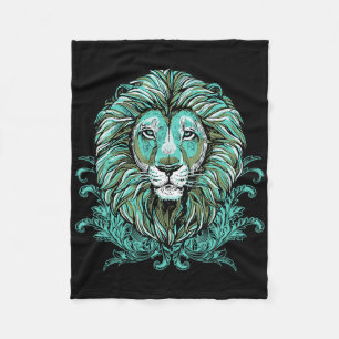 Majestic Lion Mane Detailkunst - Löwen sind die Kö Fleecedecke