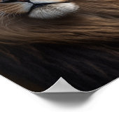 Majestic Lion mit schönen Mäusen Poster (Ecke)