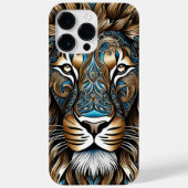 Majestic Lion mit zarten blauen Details Case-Mate iPhone Hülle (Rückseite)