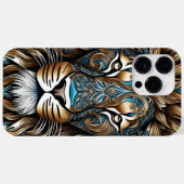 Majestic Lion mit zarten blauen Details Case-Mate iPhone Hülle (Rückseite (Horizontal))