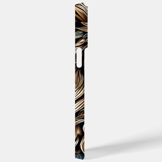 Majestic Lion mit zarten blauen Details Case-Mate iPhone Hülle (Rückseite / Rechts)