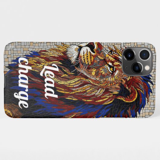 Majestic Lion Mosaic Phone Case - King iPhone Hülle (Rückseite (Horizontal))