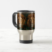 Majestic Lion Mug – Powerful Wildlife Coffee Mug Reisebecher (Vorderseite Links)