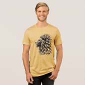 Majestic Lion - Originelles und zeitloses Design Tri-Blend Shirt (Vorderseite voll)