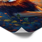 Majestic Lion Portrait Poster (Ecke)