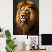 Majestic Lion Portrait  Poster (Heimbüro)