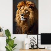 Majestic Lion Portrait Poster (Heimbüro)