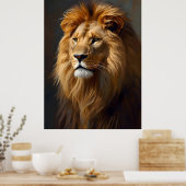 Majestic Lion Portrait Poster (Küche)