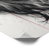 Majestic Lion Portrait Poster (Ecke)