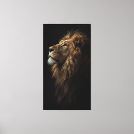 Majestic Lion Portrait Strength & Royal Confidence Leinwanddruck